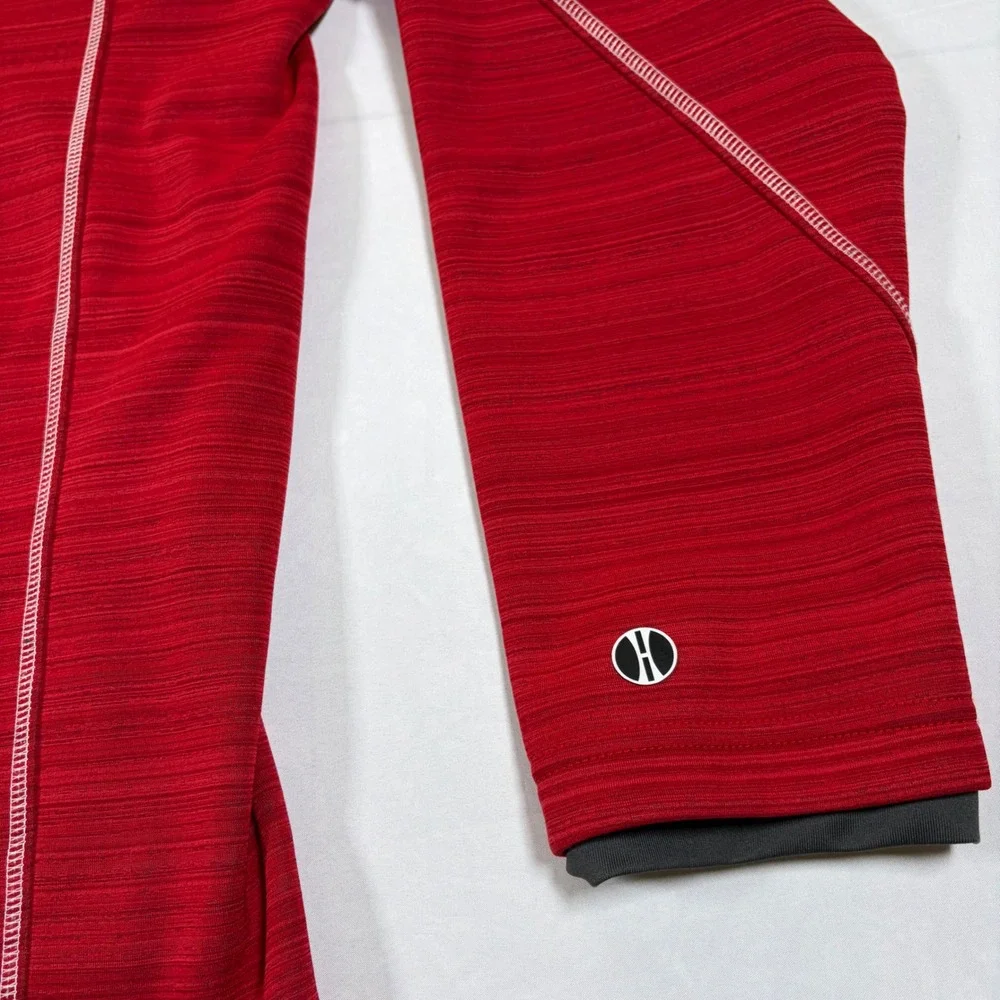 Holloway Ohio State Buckeyes Mens L Red Quarter Zip Fleece Pullover Jacket